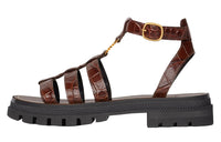 CELINE Roman Sandals Women's Dark Brown