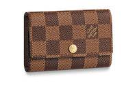 LOUIS VUITTON Canvas Key Pouch Regular Unisex Brown