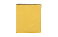 PRADA Leather Wallet Men's Sunlight Yellow