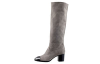 CHANEL Knee-high Boots Women's Dark Gray