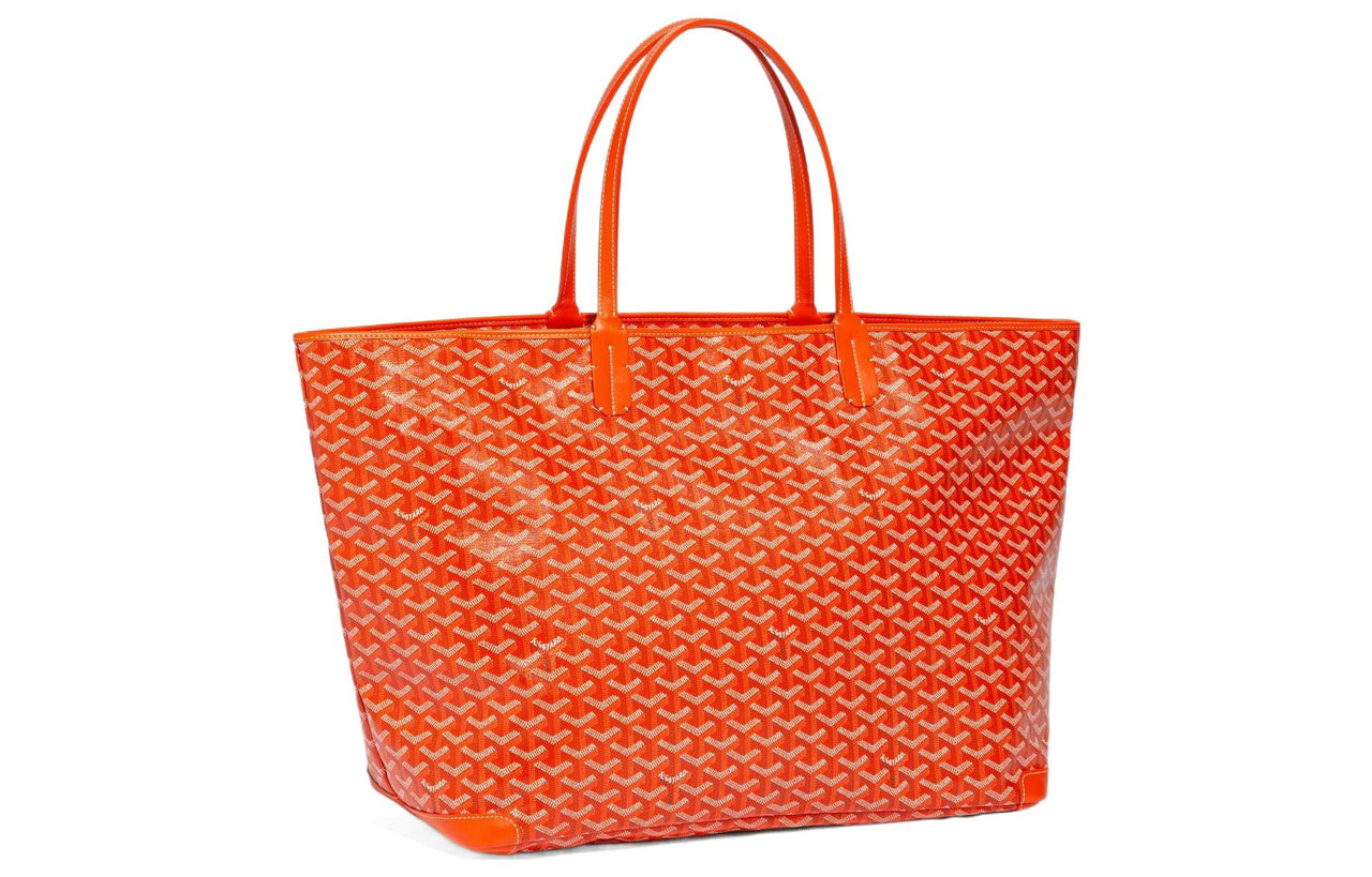 GOYARD Artois Canvas With Leather Tote Bag Shopping Bag Shoulder Bags Handbags Large Size Unisex Orange