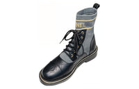 CHANEL Ankle Boots Women's Gray Black