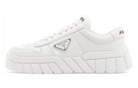 PRADA Soft Padded Nappa Leather Laced Up Shoes 'White' Women's