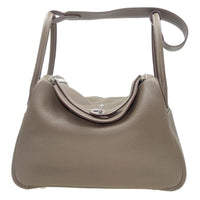 HERMES Lindy Cow Leather One Shoulder Handbags Regular Women's Gray