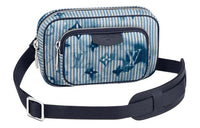LOUIS VUITTON Outdoor Pouch Hickory Stripes Denim Watercolor