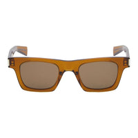 SAINT LAURENT Acetate Square Sunglasses Men's Brown