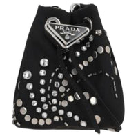 PRADA Nylon One Shoulder Crossbody Clutches Mini Women's Black