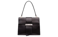 PRADA Cow Leather Shoulder Bag Women's Black