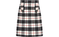 MIU MIU Casual Short Skirts Women's Black White