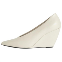 Loro Piana Viola Wedge Heel High Heels 8cm Women's White