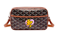 GOYARD Cap-Vert Canvas With Leather Camera Bag Shoulder Bag Crossbody Bag Small Size Unisex Brown/Pink