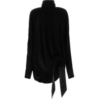 SAINT LAURENT High Neck Pleated Shirt
