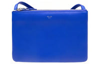 CELINE Trio Sheepskin Shoulder Bag Crossbody Bag Women's Blue