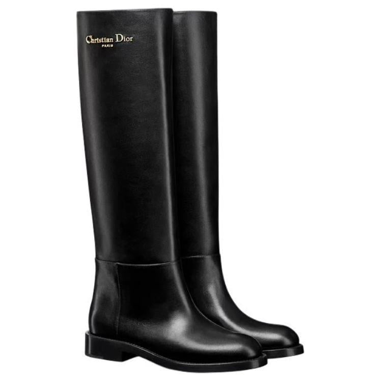 DIOR D-Town Knee-high Boots Women's Black