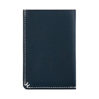 HERMES Box Calfskin Card Holder Women's 7K Bleu Abysse Deep Sea Blue