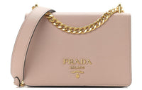 PRADA Calfskin Crossbody Bag Women's Pink
