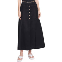 CHANEL Casual Long Skirts Women's Black
