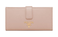 PRADA Leather Card Holder, Wallet Tubas Women's Pink