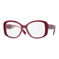 CHANEL Nylon Acetate Butterfly Eyeglass Frames Unisex Red