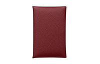 HERMES Epsom Calfskin Card Holder Women's 55 RougeH Hermes Red