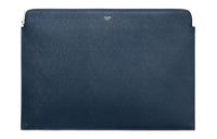 CELINE Grained Calfskin Clutch Men's Navy