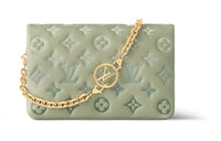 LOUIS VUITTON Coussin Sheepskin Shoulder Bag Crossbody Bag Regular Women's Light Green