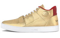 CELINE CT 02 Mid Top Stylish Skateboarding Shoes Men's Gold