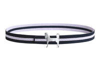 HERMES Nylon Belt Men's Black/Purple 3.2cm