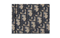 DIOR Jacquard Fabric Wallet Men's Beige/Black