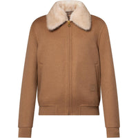 LOUIS VUITTON Vicuna And Cashmere Blouson With Mink Collar