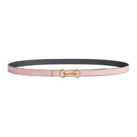 HERMES Calfskin Leather Belts Women's Pink Width 1.3CM