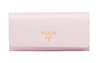 PRADA Saffiano Cow Leather Card Holder, Wallet Women's Light Pink