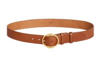 CELINE Solid Color Design Pin Buckle Leather Belts Men's Brown