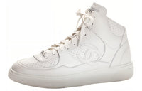 CHANEL Wear-Resistant High-Top Skateboard Shoes Men's White