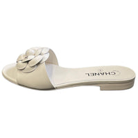 CHANEL Slip Resistant Slide Slippers Women's White