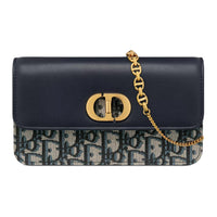 DIOR Cotton Handbag, Shoulder Bag Regular Women's Blue