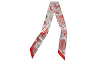 HERMES Silk Scarves Women's Red