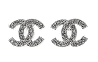 CHANEL Stud Earrings Women's Silver