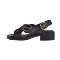 MIU MIU Bleached One Strap Sandals Women's Black