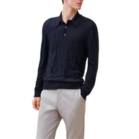 HERMES FW24 Sweater Men's Ocean Blue