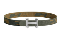 HERMES Belt Men's Brown/Green Width: 3.2cm