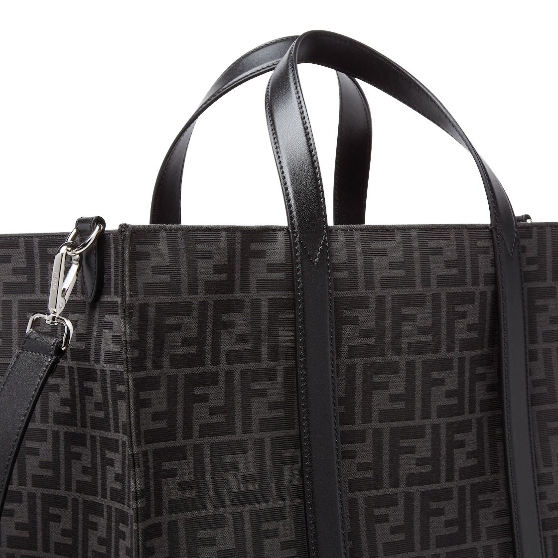Fendi FW25 FF Jacquard Shopper FF Jacquard Bag 'Black' 7VA390AG0MF0NPN