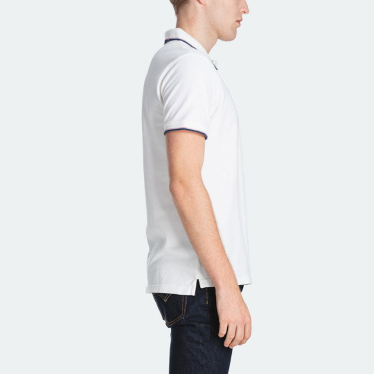 Men's Levis Loose Casual Pure Cotton Short Sleeve White Polo Shirt 85633-0000