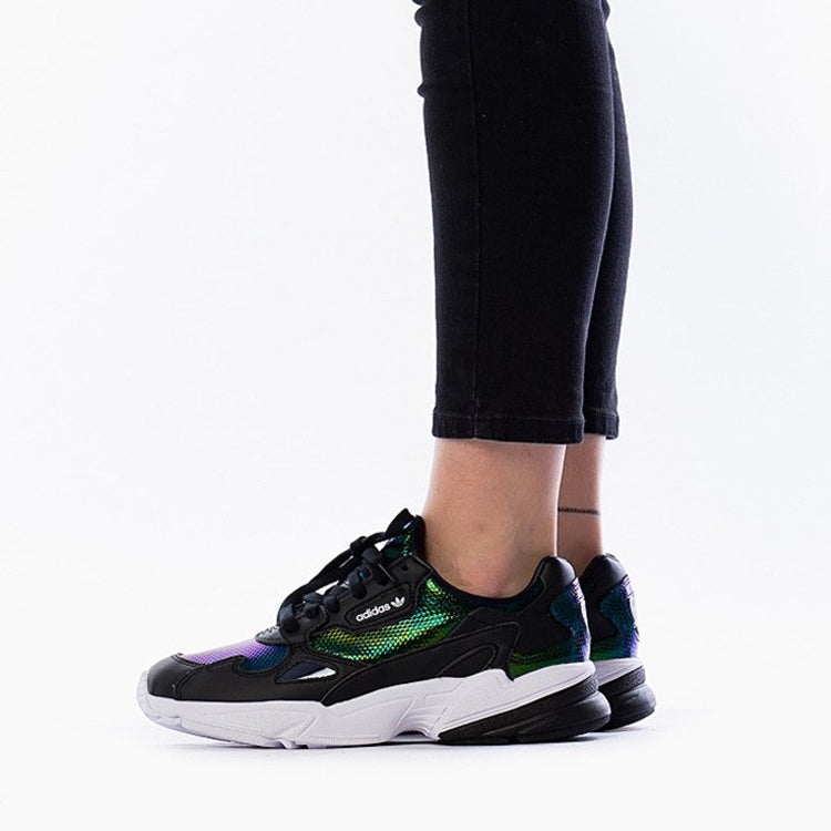 (WMNS) adidas W Falcon 'Core Black Cloud White Mystery Ruby' EF5517