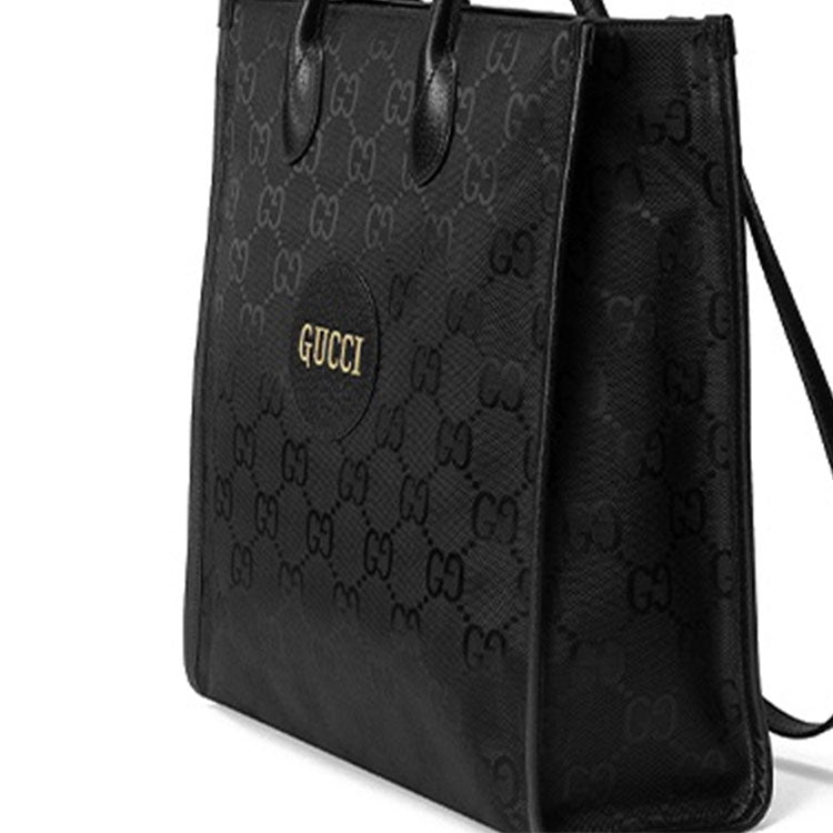 Gucci Off The Grid OTG Environmental Friendly Series Logo Leather Logo Nylon Large Capacity handbag Black 630355-H9HAN-1000