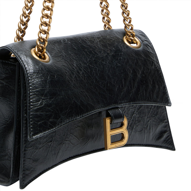 (WMNS) Balenciaga Crush Small Chain Bag 'Black' 716351210IT1000