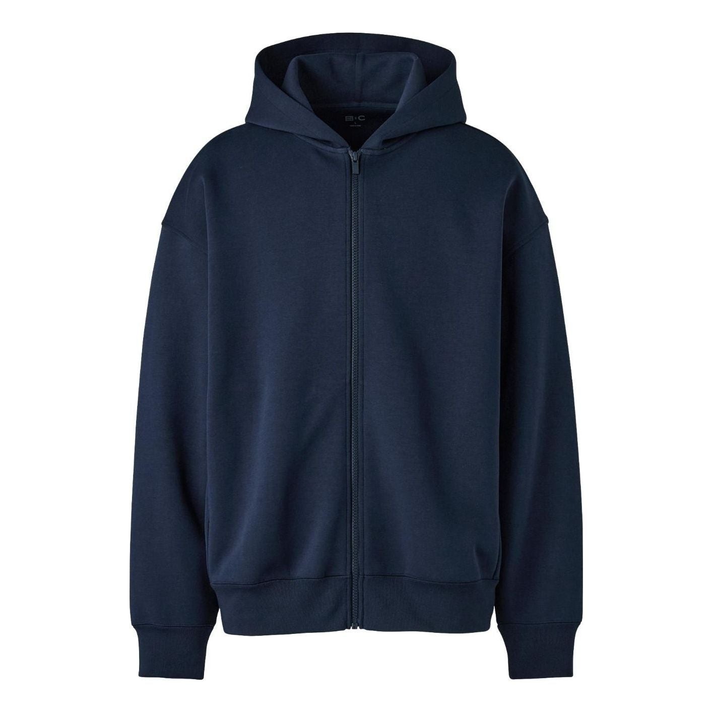 Uniqlo Sweat Oversized Full-Zip Hoodie 'Navy' 485735-69