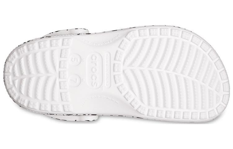 (WMNS) Crocs Classic Skull Print Clogs 'White Black' 208993-103