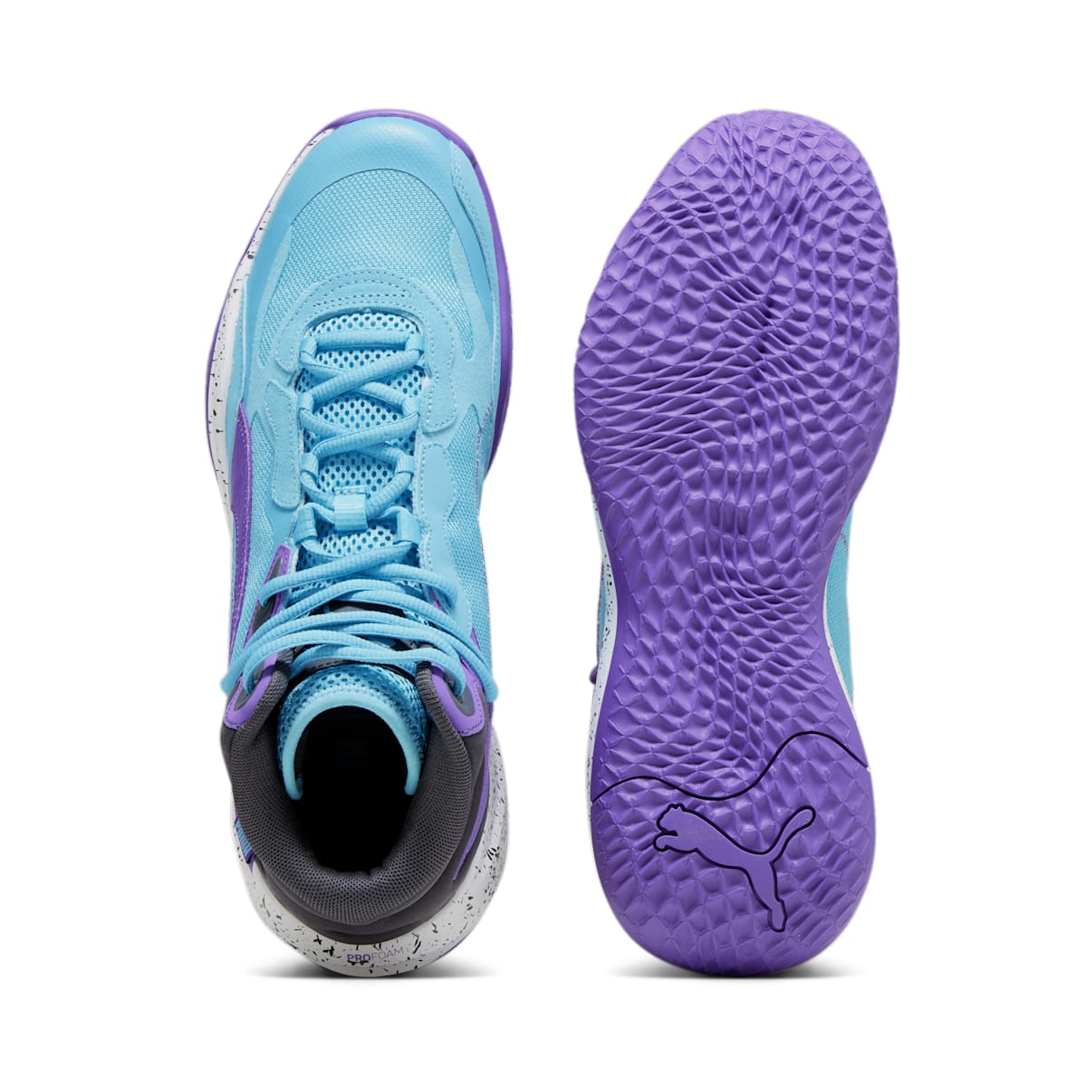 PUMA Playmaker Pro Mid 'Purple Glimmer Bright Aqua' 377902-09