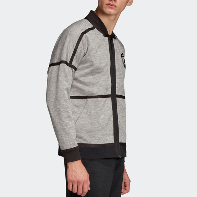 adidas Zne Icon Jckt Basketball Sports Reversible Woven Jacket Black Gray DY3233